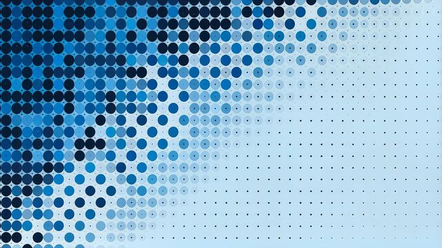 Blue halftone dots comic background abstract texture loop video