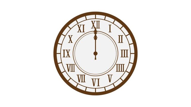 4の表記が違う高級時計をイメージした時計回りと後反時計回りのループアニメーション（背景透過）