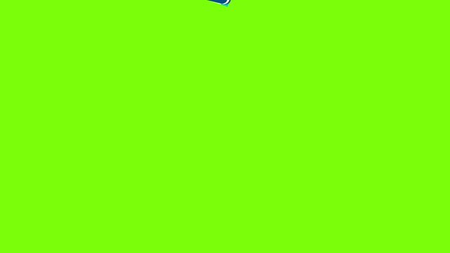 Blue international passport with flight tickets and boarding passes for world travel and summer vacation planning. Document set for tourism and global journey concept. 2d flat animation. Alpha channel
