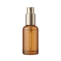 Fototapeta premium Brushed Face Serum Bottle On White Solid Background, Elegant Skincare Product With Minimal Label, Modern Cosmetic Design For Moisturizing And Skin Repair