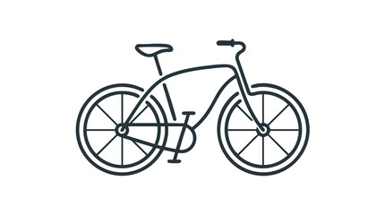 Fototapeta premium A minimalist icon of a bicycle with a simple design