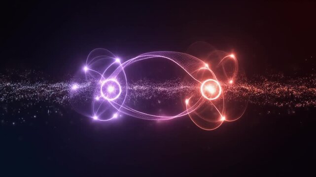 Quantum Entanglement Particle Interaction and Communication Background
