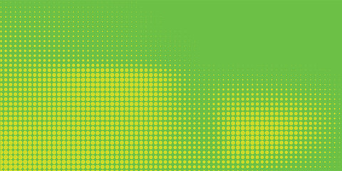Fototapeta premium Dots halftone yellow green color pattern gradient texture background. vector ilustration