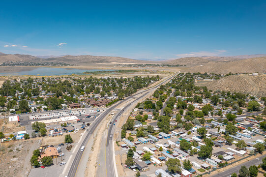 An aerial view across Reno, Nevada's Lemmon Valley suburb