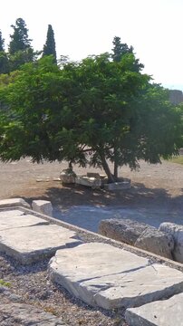 Ancient Corinth archaeological site ruins in Greece