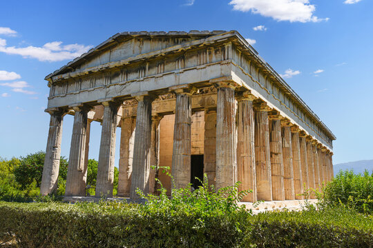 Temple of Hephaestus ancient Greek architecture in Athens, Greece