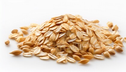 Obraz premium Oats On A White Background