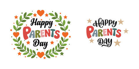 Happy parents day greeting card illustrations © Md. Zahedul Islam