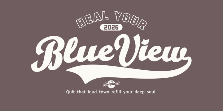 Retro vintage typography college varsity motivational quote slogan print for graphic jersey, tee, hat, t-shirt, sweatshirt, or wall art design - Vector