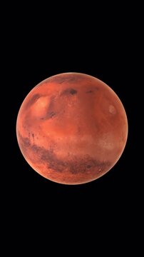 Mars Planet Rotation, Mars from Space, Red Planet Rotation, alpha background
