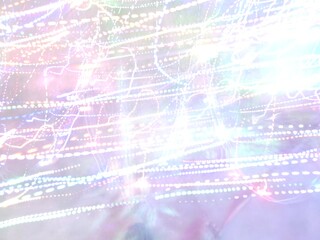 Obraz premium Creative abstract composition featuring colorful neon LED light streaks captured using long-exposure photography. Flowing curves and vibrant colors create a modern digital aesthetic