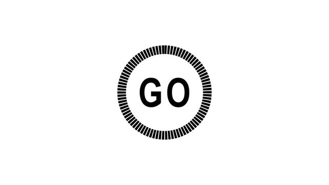 Random dial design illustration .Circle countdown timer one minute animation from 3 to 0 second animation. Modern flat design with animation. neon circle and number looping animated