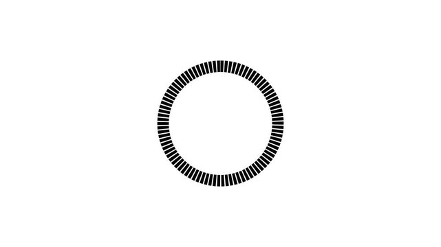 Random dial design illustration .Circle countdown timer one minute animation from 0 to 10 second animation. Modern flat design with animation. neon circle and number looping animated