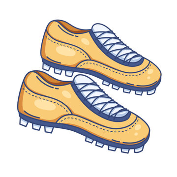 A pair of vibrant yellow football boots