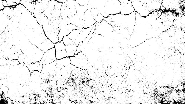 white abstract grunge texture with heavy black cracks, distressed damaged concrete wall surface background backdrop.