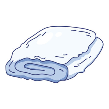 Folded white sport towel