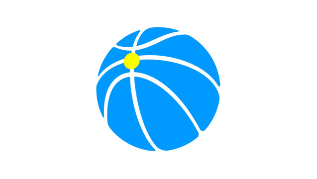 Palau basketball flag, color vector illustration