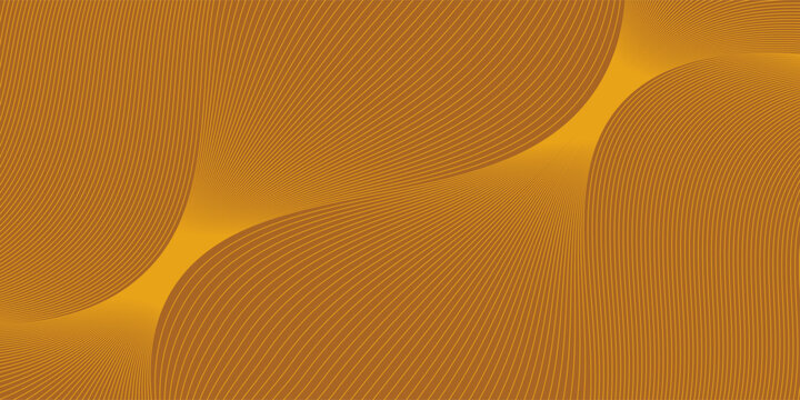 Abstract geometric vector curve lines shape in premium gold color isolated on transtransparent background. Dinamic flowing gold gradient wave pattern. Vector llustration