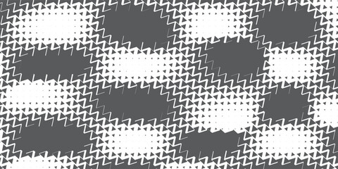 Fototapeta premium Contemporary Gray Geometric Triangle Mosaic with White Zigzag Structure and Seamless Layout creative graphic design eps10