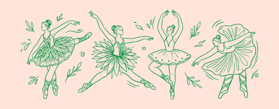 graceful ballet dancer performance, artistic dance stage illustration, elegant ballerina movement pose, beautiful classical dance scene, rhythmic performance art sketch, professional dancer motion bac