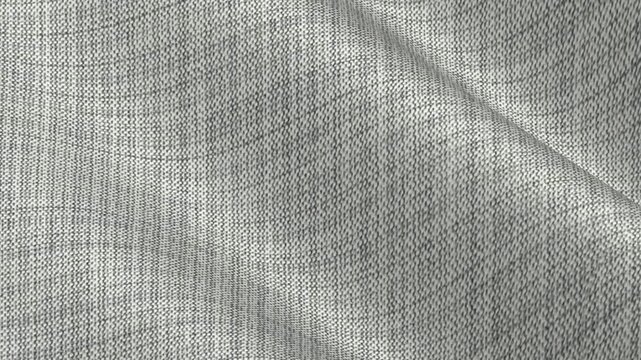 Premium Italian Ash Gray Micro Check Wool Silk Fabric shifting in elegant waves of sophisticated micro pattern and luxury tailored material texture