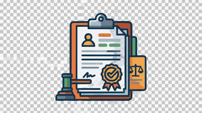 Legal Documents and Certificates Set.