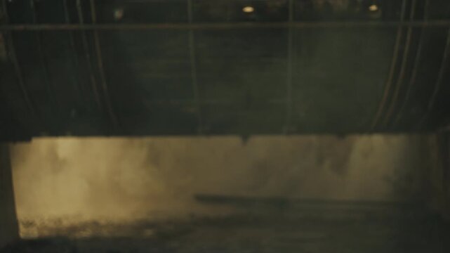 Kamikaze drone flying across frame in slowmotion