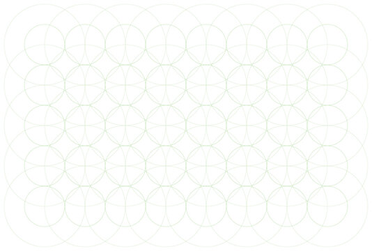 Abstract geometric background with seamless intersecting circles pattern.