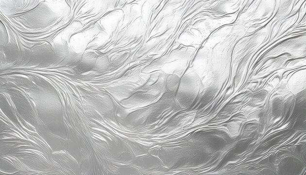 Textured Bright Abstract Pattern White Background Seamless Aluminum Foil Hammertone Silver Leaf Texture