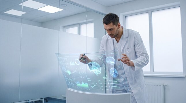 doctor looking at x ray