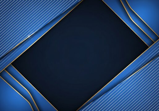 Luxury Blue Geometric Abstract Background