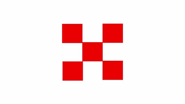 Animated Abstract Four Block Grid Icon Modern Modular UI Layout Layout Interface Minimal Technology Motion Graphic.