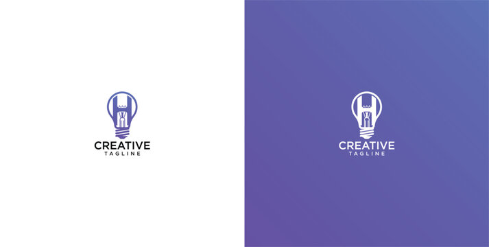 Creative Tooling Logo Design Featuring a Light Bulb and Wrench Symbol for Engineering and Innovation