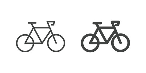 Fototapeta premium Bicycle icon. Line and glyph solid icon