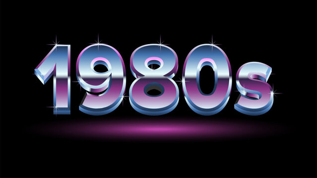 980s retrowave chrome typography with neon synthwave gradient effect