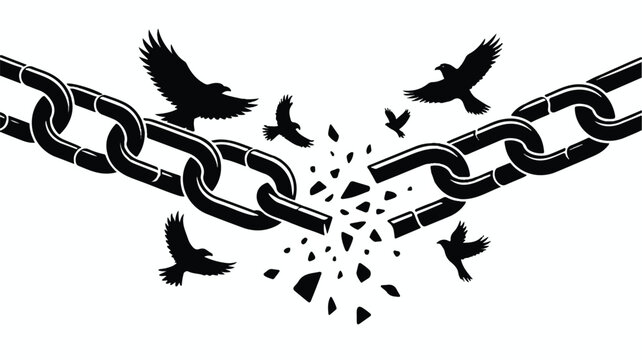 Birds Break Free from Heavy Chains in Flight