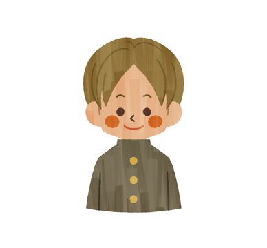 笑顔の男子学生-ガッシュ