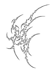 Naklejka premium Cybersigilidm tribal tattoo