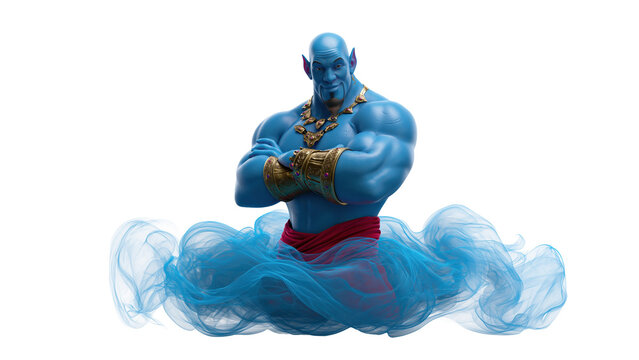 Blue muscular Saiyan-like warrior holding energy orb