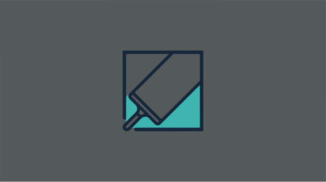 Minimalist icon featuring a squeegee tool for window cleaning and surface maintenance.
