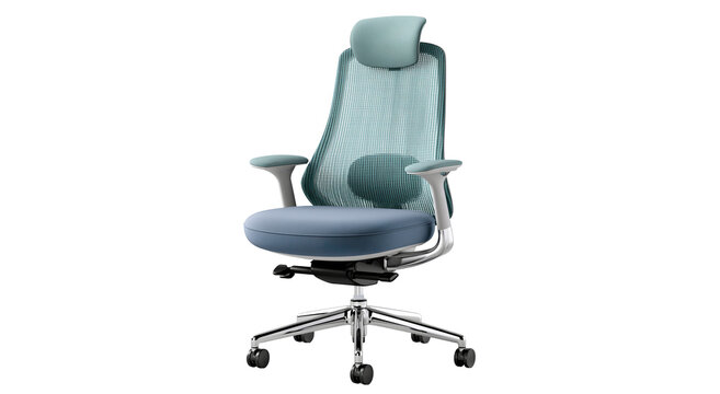 Modern ergonomic office chair with adjustable headrest
