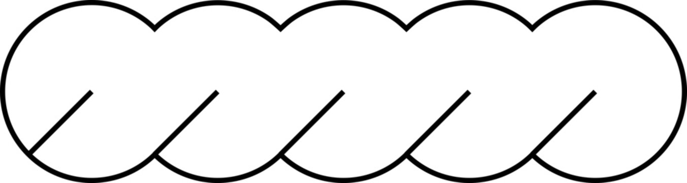 Braided Capsule Line Pattern Illustration for Modern Geometric Design