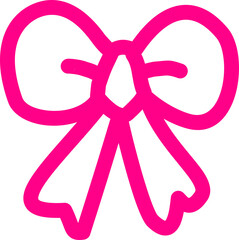 Naklejka premium pink ribbon with bow