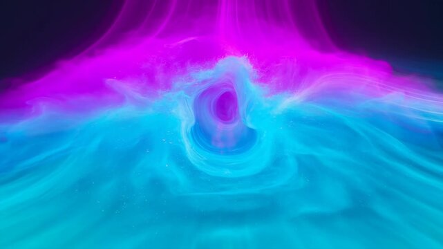 Abstract smoke colours colorful cloud gradient mist swirl vapor bloom rainbow haze dreamy background with neon light trail dark background flowing curve bright colour glow modern digital art mood
