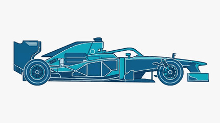 Obraz premium Modern Formula One Racing Car Concept.