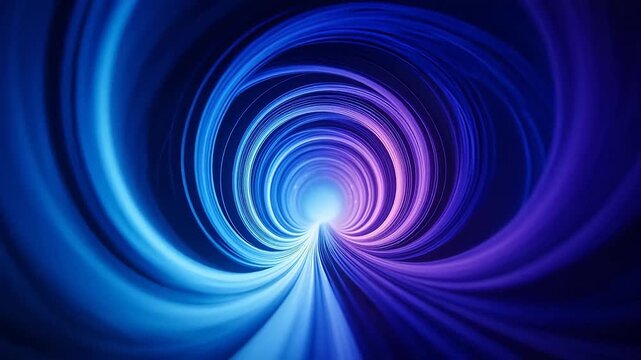 Colorful abstract spiral tunnel