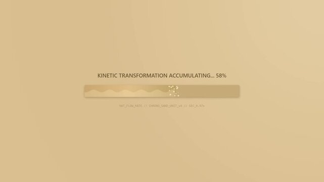 Animated of Loading Bar on Sand Dune Kinetic Particle