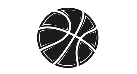 Black and white basketball ball icon design. © Sendal