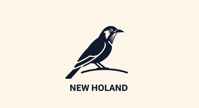Black bird silhouette logo with New Holand text