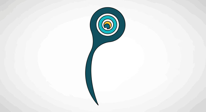 Abstract peacock feather eye drop design.